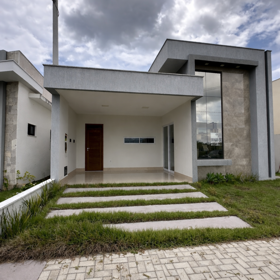 Casa moderna com entrada elegante